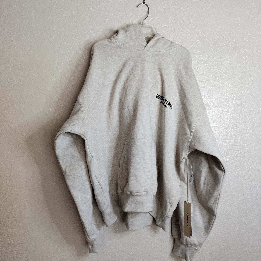 NWT Fear Of God Essentials Core Dark Oatmeal Hoodie Sz S